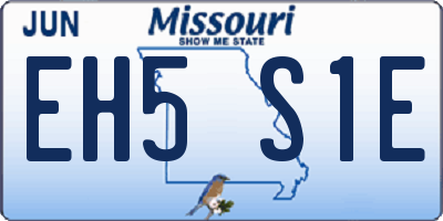 MO license plate EH5S1E