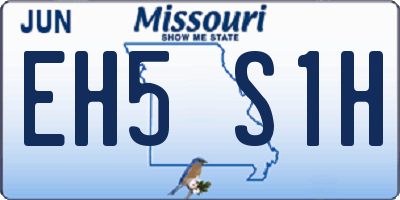 MO license plate EH5S1H