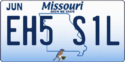 MO license plate EH5S1L