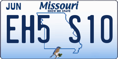 MO license plate EH5S1O