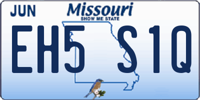 MO license plate EH5S1Q