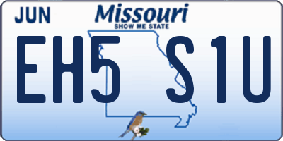 MO license plate EH5S1U