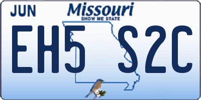 MO license plate EH5S2C