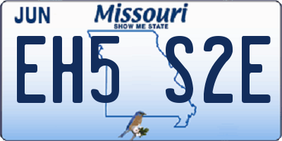 MO license plate EH5S2E