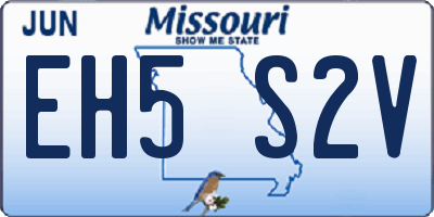 MO license plate EH5S2V
