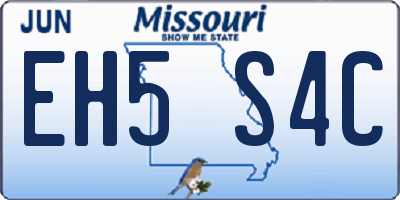 MO license plate EH5S4C