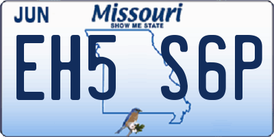 MO license plate EH5S6P