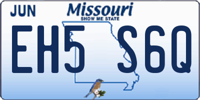 MO license plate EH5S6Q