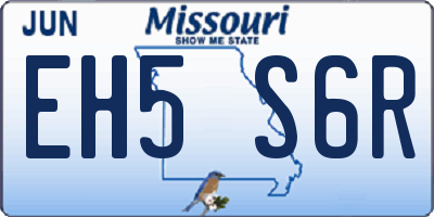 MO license plate EH5S6R