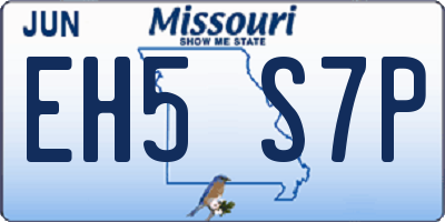 MO license plate EH5S7P