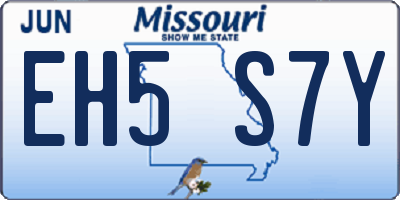 MO license plate EH5S7Y