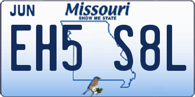 MO license plate EH5S8L