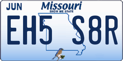 MO license plate EH5S8R