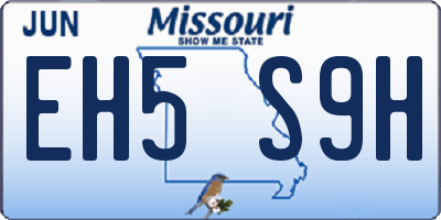 MO license plate EH5S9H