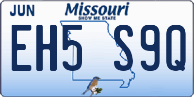 MO license plate EH5S9Q