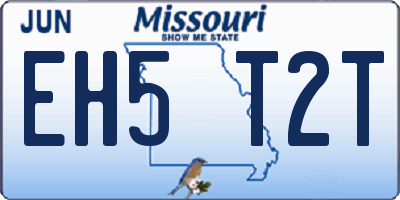 MO license plate EH5T2T
