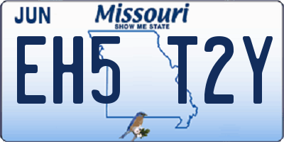 MO license plate EH5T2Y