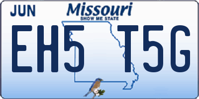MO license plate EH5T5G