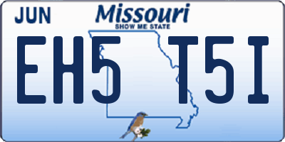 MO license plate EH5T5I