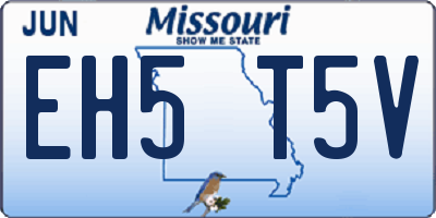 MO license plate EH5T5V