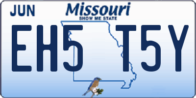 MO license plate EH5T5Y