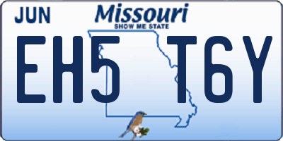 MO license plate EH5T6Y