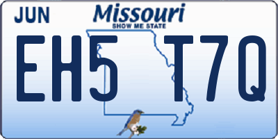 MO license plate EH5T7Q