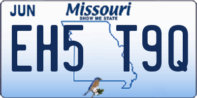 MO license plate EH5T9Q