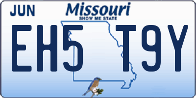 MO license plate EH5T9Y