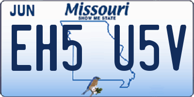 MO license plate EH5U5V