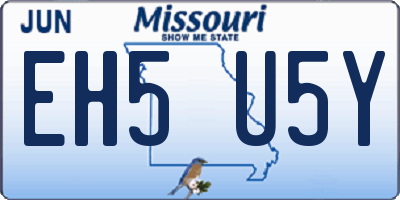 MO license plate EH5U5Y