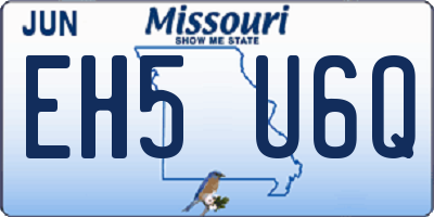 MO license plate EH5U6Q
