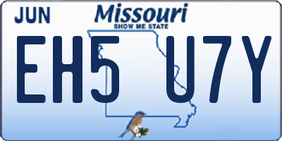 MO license plate EH5U7Y