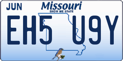 MO license plate EH5U9Y