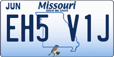 MO license plate EH5V1J