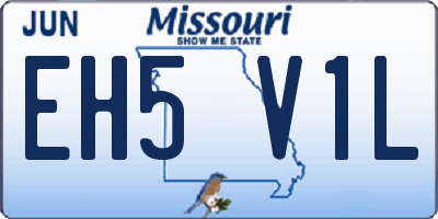 MO license plate EH5V1L