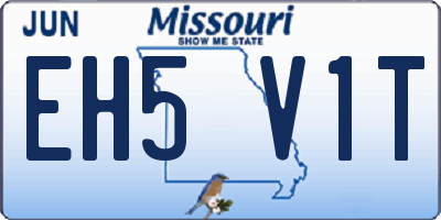 MO license plate EH5V1T