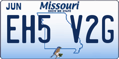 MO license plate EH5V2G