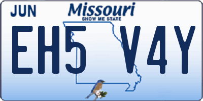 MO license plate EH5V4Y