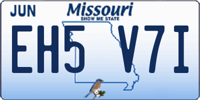 MO license plate EH5V7I