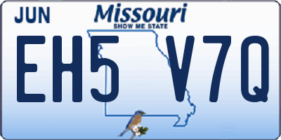 MO license plate EH5V7Q