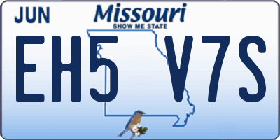 MO license plate EH5V7S