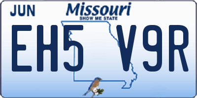 MO license plate EH5V9R