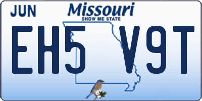 MO license plate EH5V9T