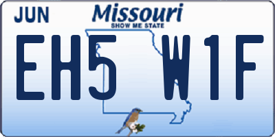MO license plate EH5W1F