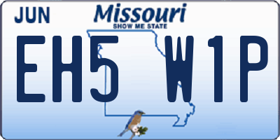 MO license plate EH5W1P