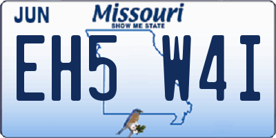 MO license plate EH5W4I