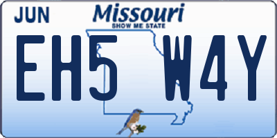 MO license plate EH5W4Y