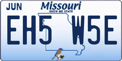 MO license plate EH5W5E