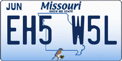 MO license plate EH5W5L